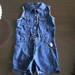 U.S. Polo Assn. Jean Romper size 3T
